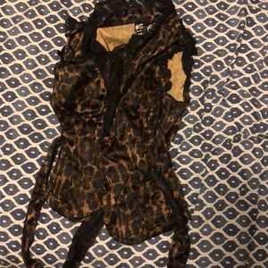 Leopard print vest